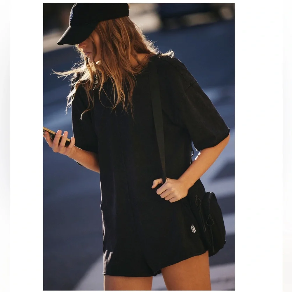 NEW Free People Movement Hot Shot Tee Romper - Picture 5 of 8